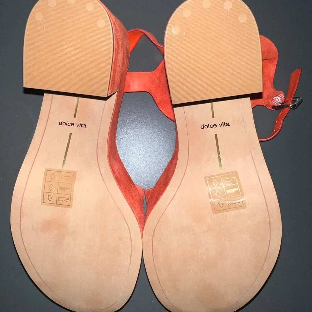 Dolce Vita Elly Platform Sandal - Persimmon Suede - size 9.5 - Picture 5 of 5